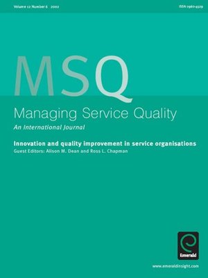 cover image of Managing Service Quality, Volume 12, Issue 6